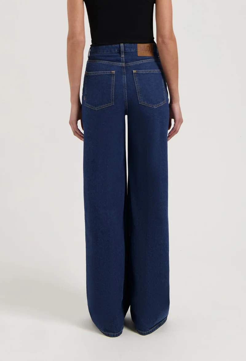 MUD JEANS Sara High Loose stone indigo