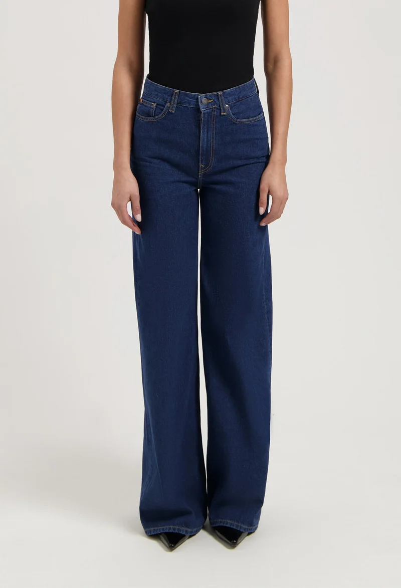 MUD JEANS Sara High Loose stone indigo