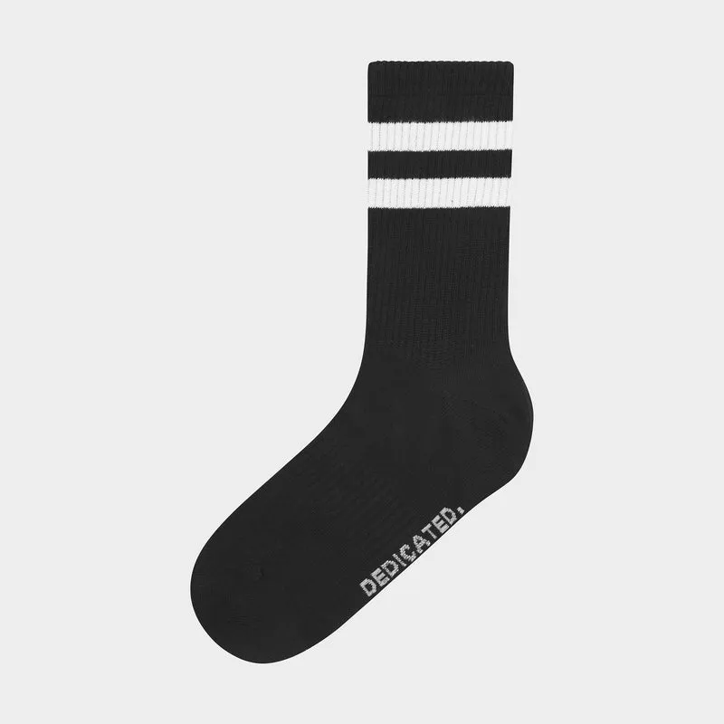 DEDICATED Sport Socks Ullevi Stripes Black