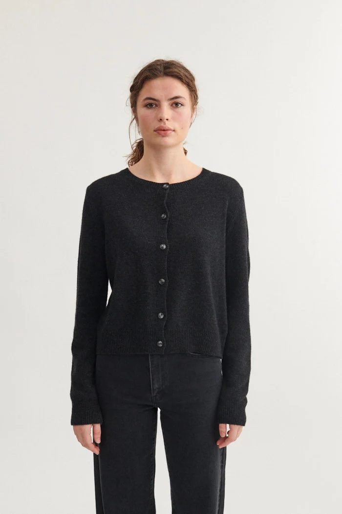 BASIC APPAREL Cady Cardigan dark grey mel.