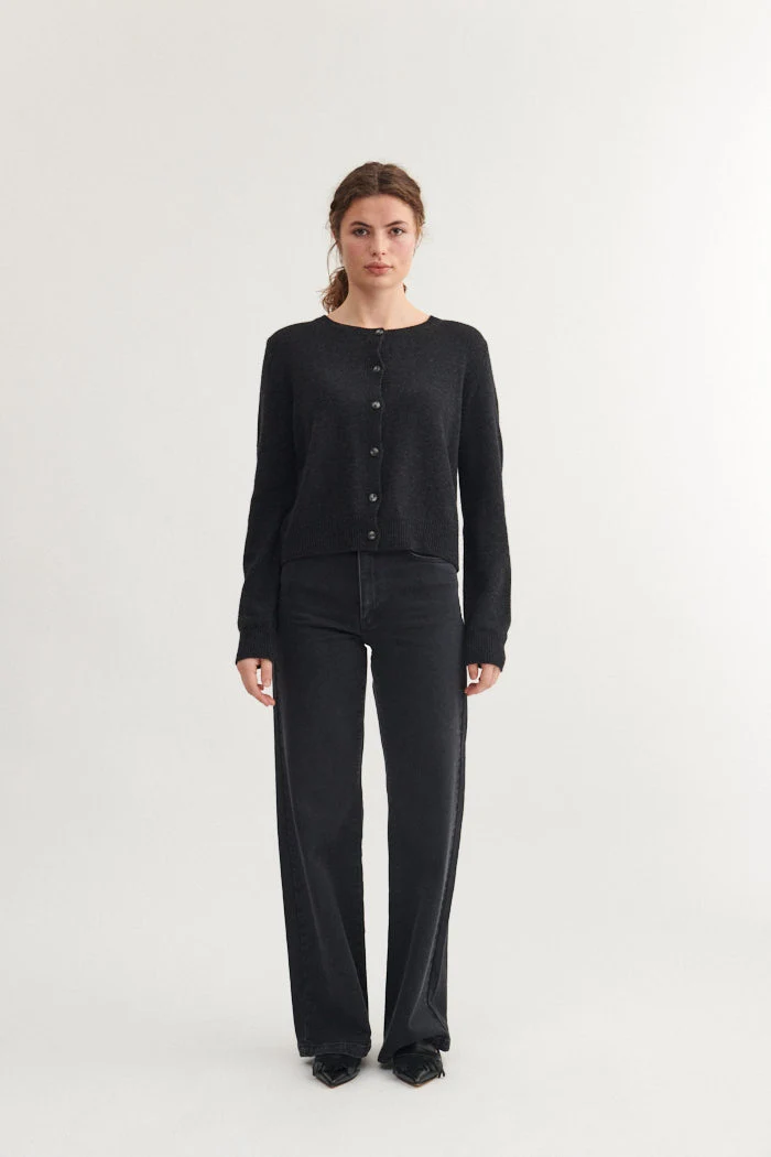 BASIC APPAREL Cady Cardigan dark grey mel.