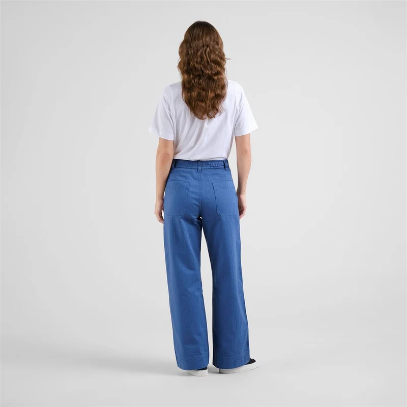 DEDICATED Workwear Pants Vara Herringbone True Blue