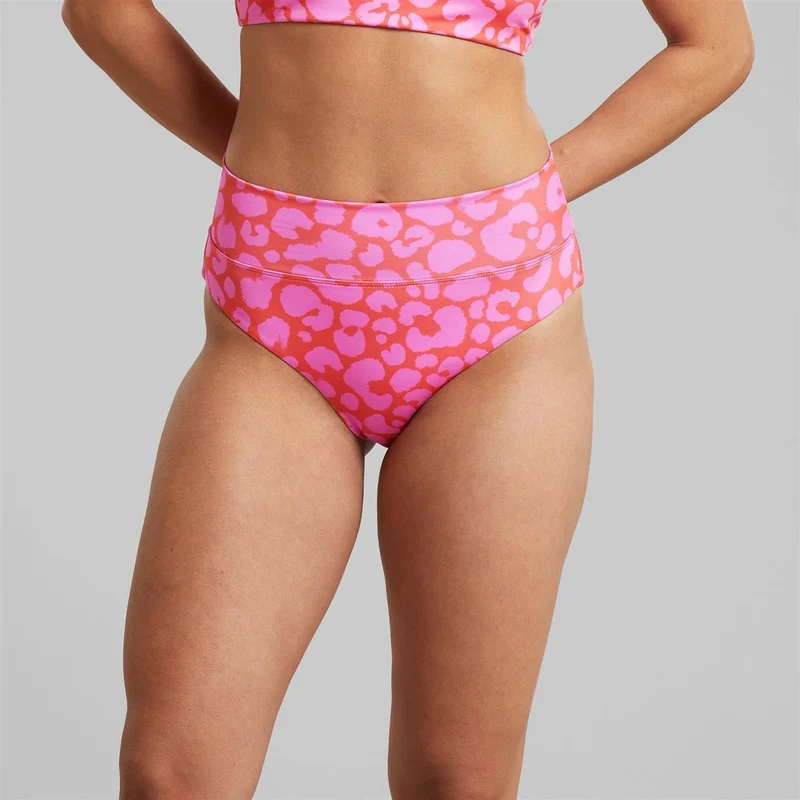 DEDICATED Bikini Pants Slite Painted Leopard Red