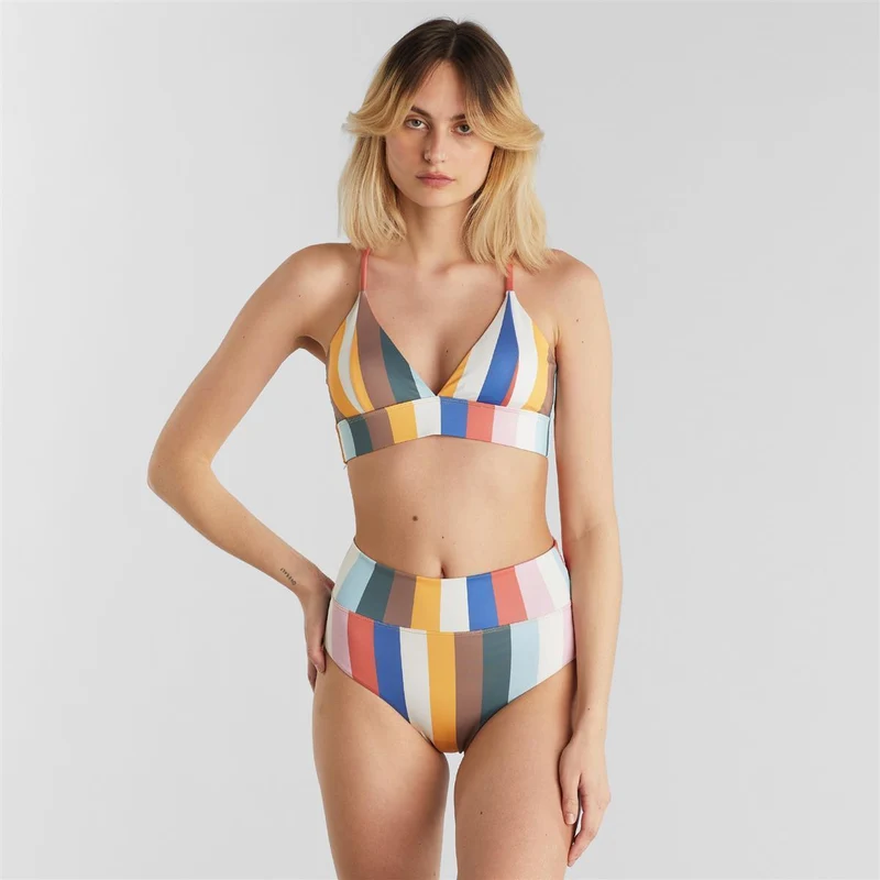 DEDICATED Bikini Pants Slite Stripes Multi Color