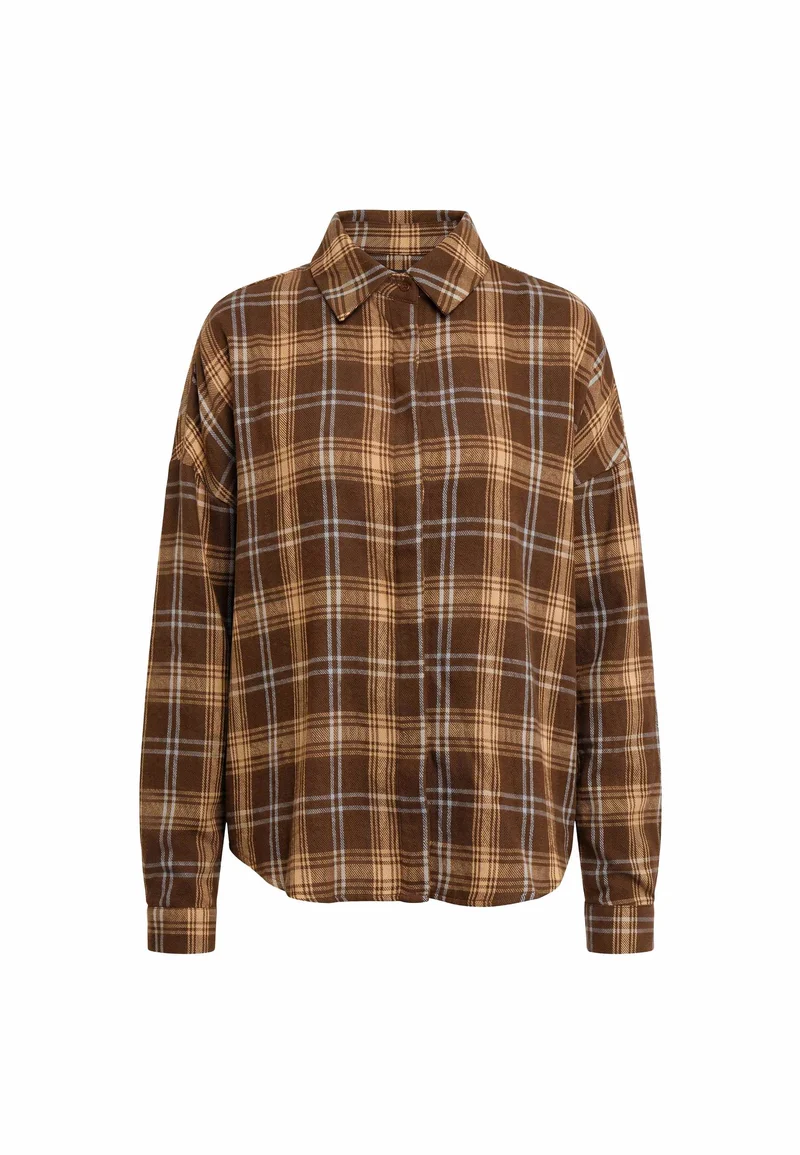 Liberte - Siri Ls Shirt 22471 - Brown Blue Check