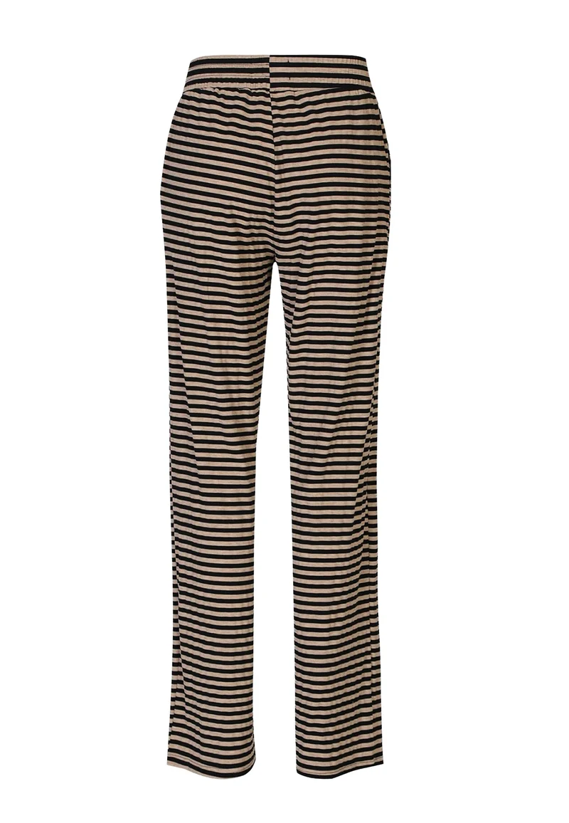 Liberte - Natalia-Straight-Pants 22061 - Black Sand Stripe