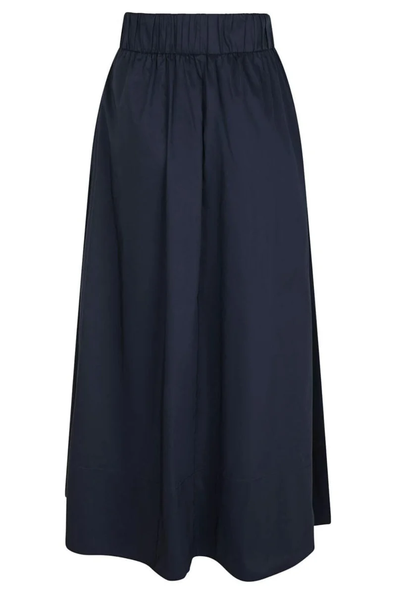 Neo Noir - Yara Long Poplin Skirt 163076 - 141 - Navy