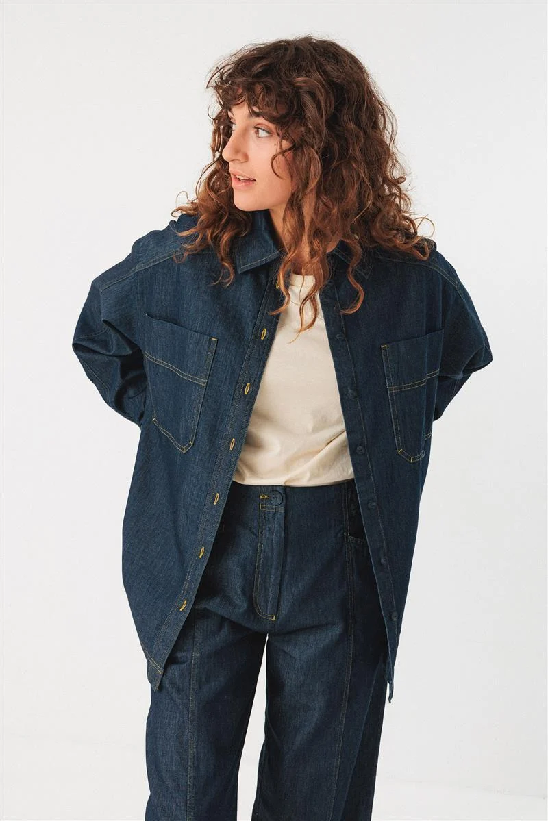 SKFK Bakene Shirt raw denim