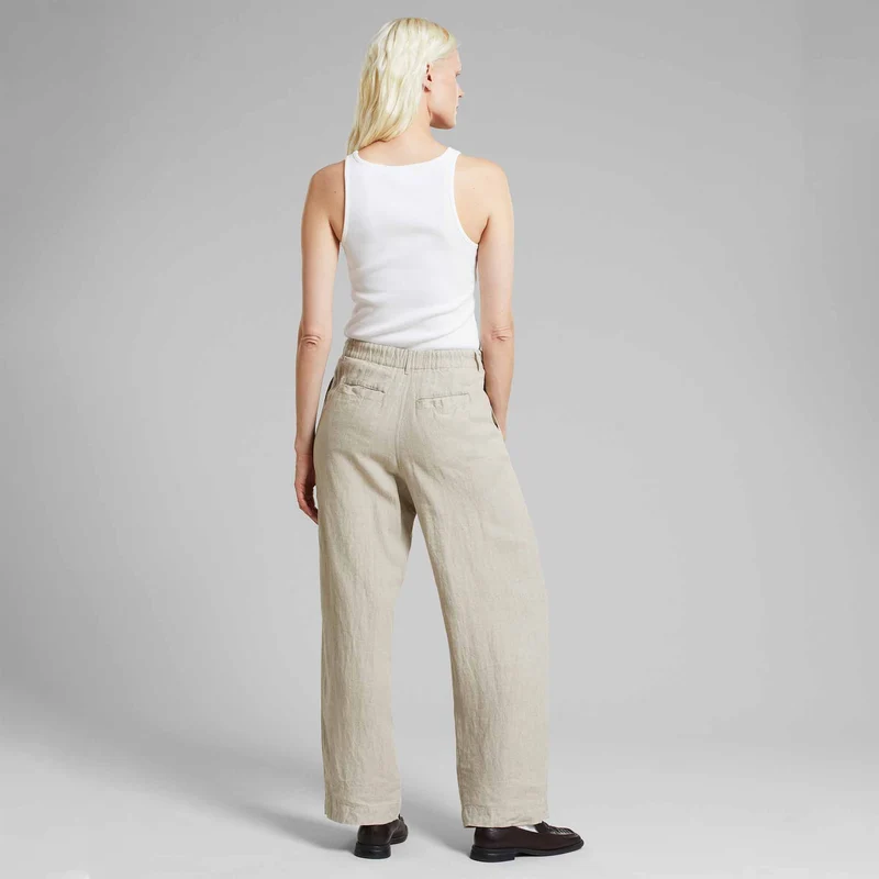 DEDICATED Pants Vickleby Linen ecru