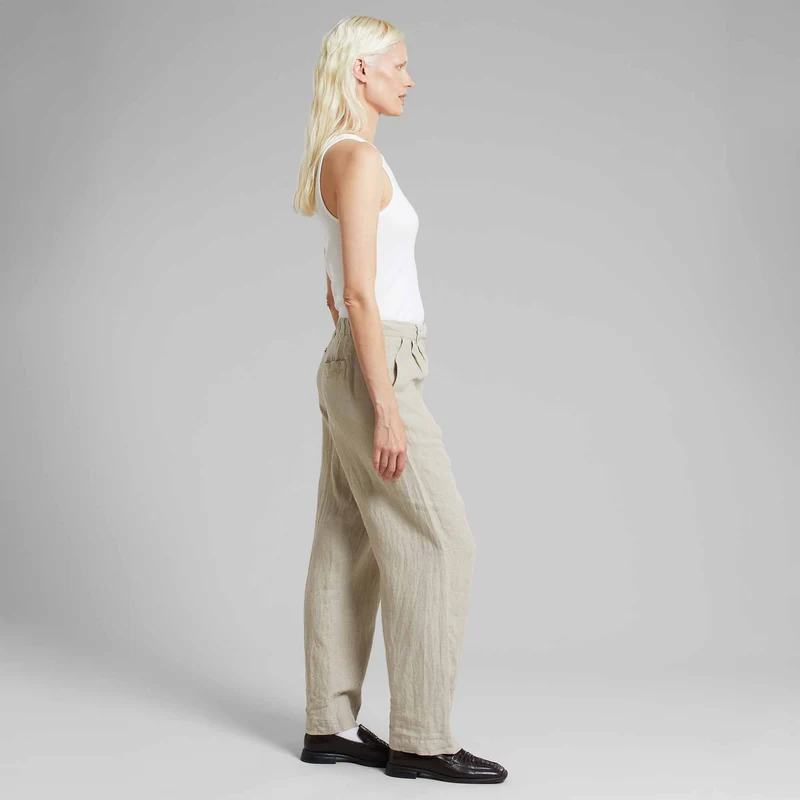 DEDICATED Pants Vickleby Linen ecru