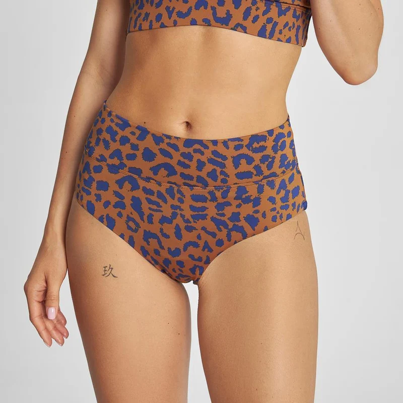 DEDICATED Bikini Pants Slite Leopard Light Brown