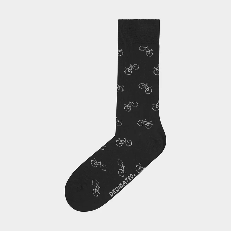 DEDICATED Socks Sigtuna Bike Pattern Black