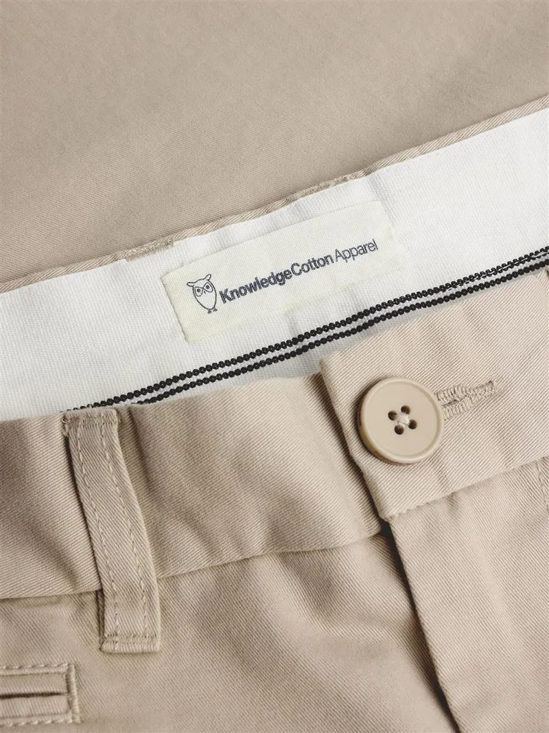 KNOWLEDGE COTTON APPAREL Flint Chino Twill Pants light feather gray