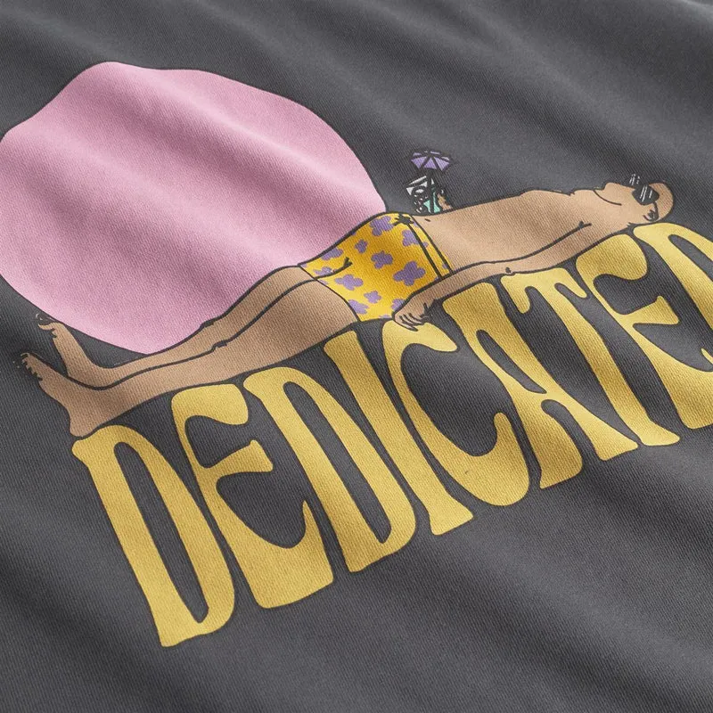 DEDICATED Sweatshirt Malmoe Vacay Logo Charcoal