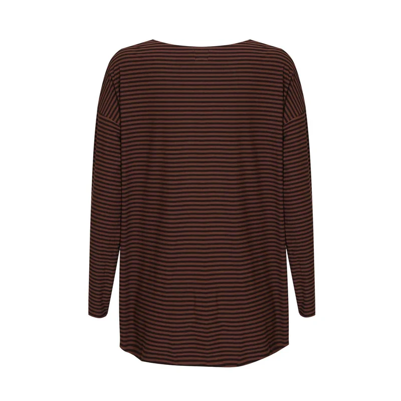 Liberte - Alma-Ls-Top 9504 - Espresso Stripe