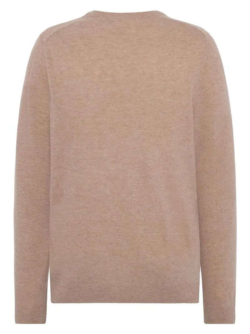 KNOWLEDGE COTTON APPAREL Lambswool Crew Neck Rws kelp melange