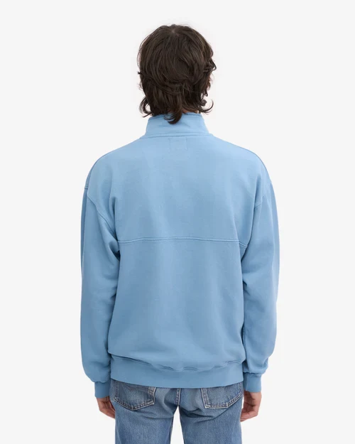 COLORFUL STANDARD Organic Quarter Zip seaside blue
