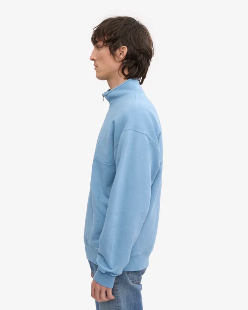 COLORFUL STANDARD Organic Quarter Zip seaside blue