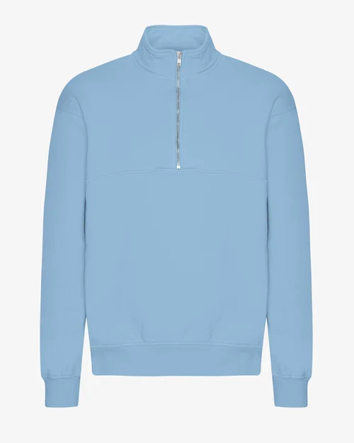 COLORFUL STANDARD Organic Quarter Zip seaside blue