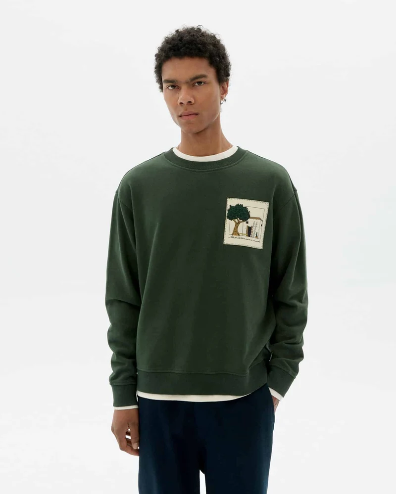 THINKING MU House Bottle Green Leon Sweatshirt green