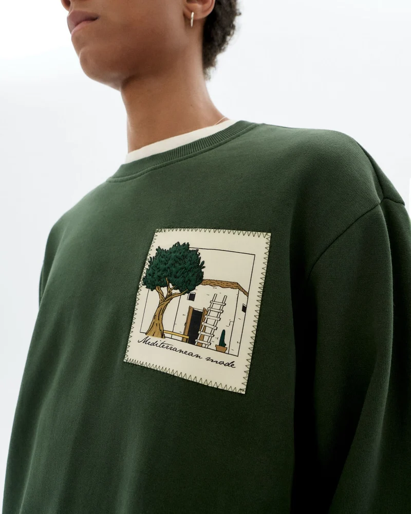 THINKING MU House Bottle Green Leon Sweatshirt green