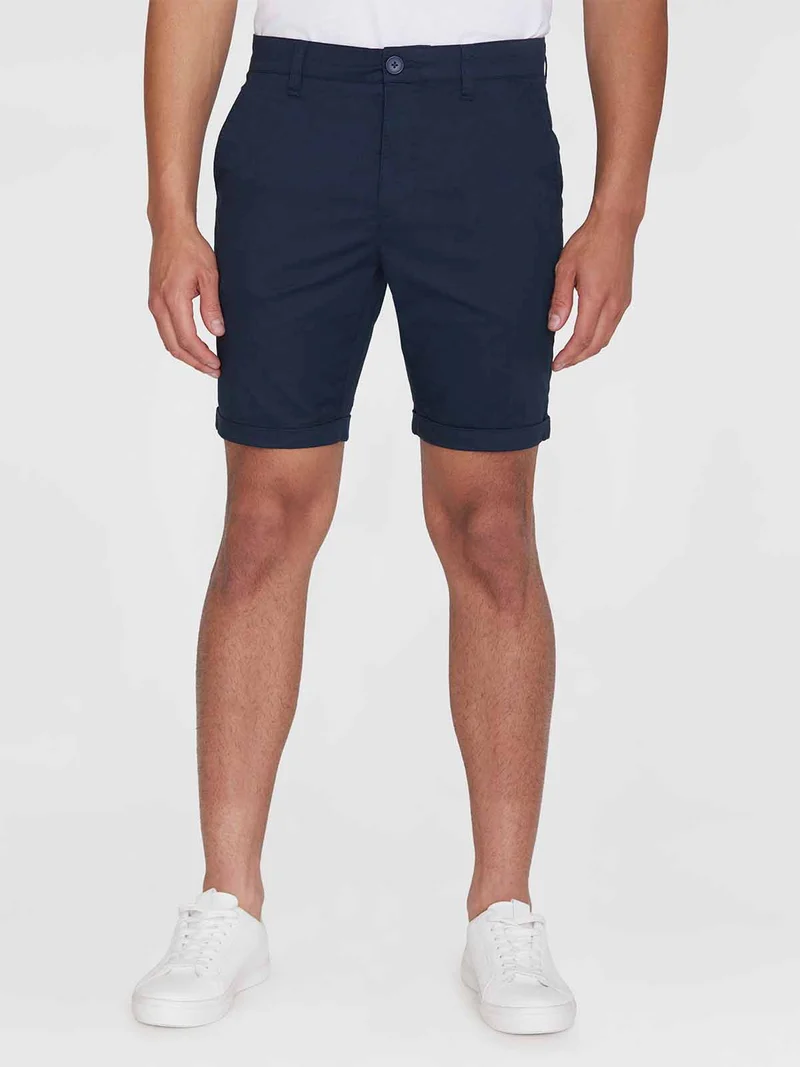 KNOWLEDGE COTTON APPAREL Chuck Regular Chino Shorts total eclipse