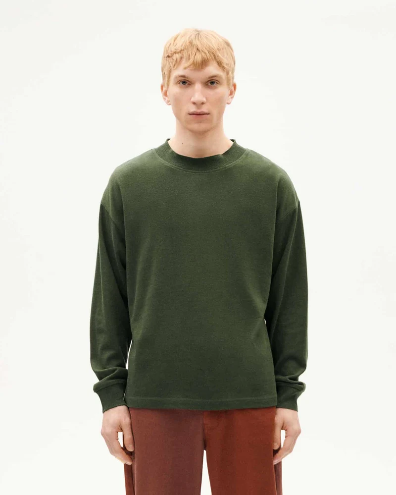 THINKING MU Bottle Green Hemp Doug T-Shirt