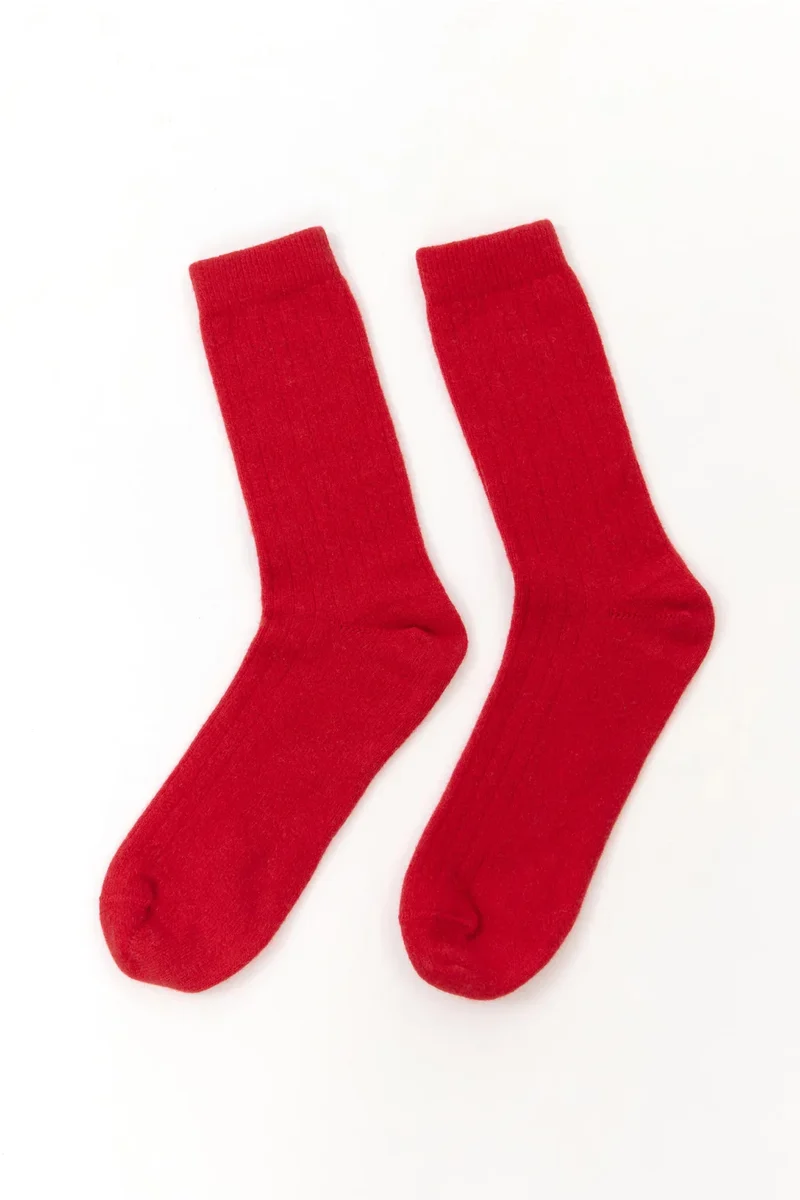 SUITE 13 Lisos Wool Socks red