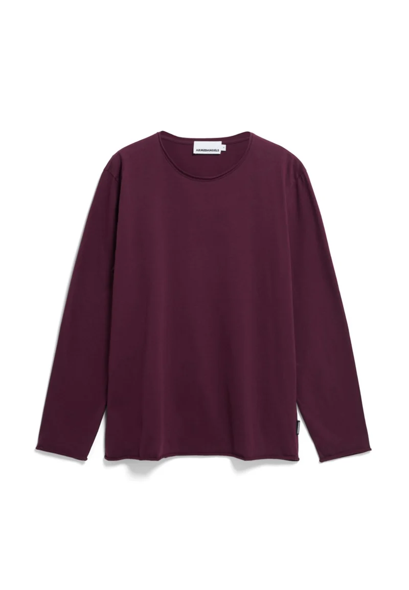 ARMEDANGELS Maarkos Ls Brushed dark cranberry