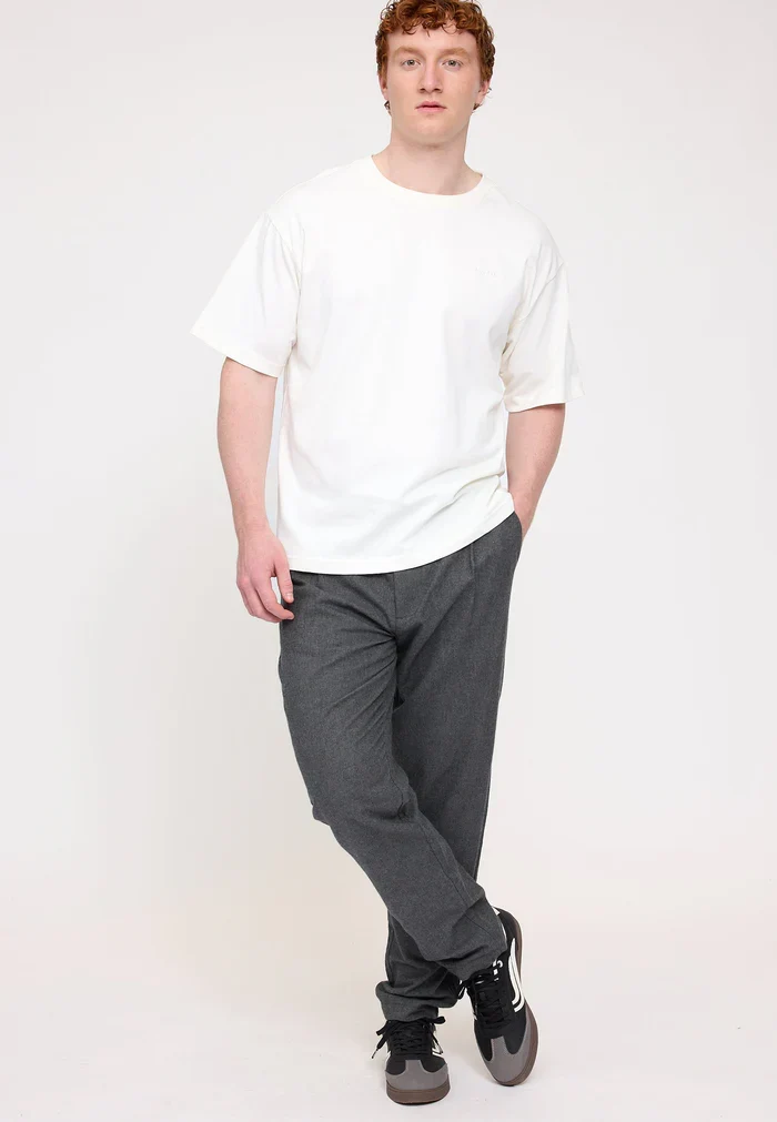 MAZINE Tapered Flannel Pants anthracite mel.
