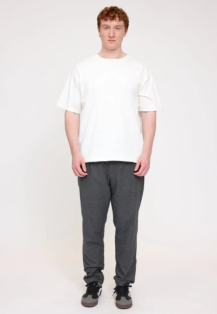 MAZINE Tapered Flannel Pants anthracite mel.