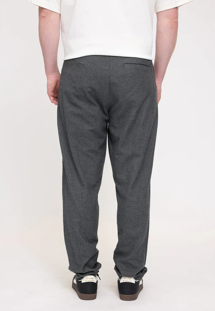 MAZINE Tapered Flannel Pants anthracite mel.