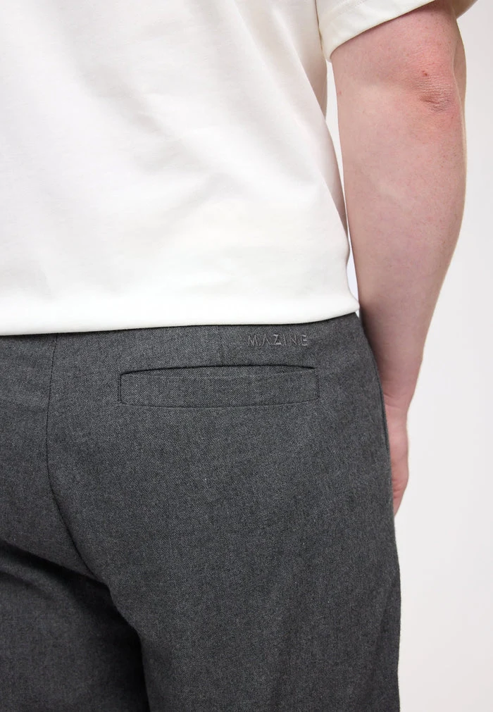 MAZINE Tapered Flannel Pants anthracite mel.