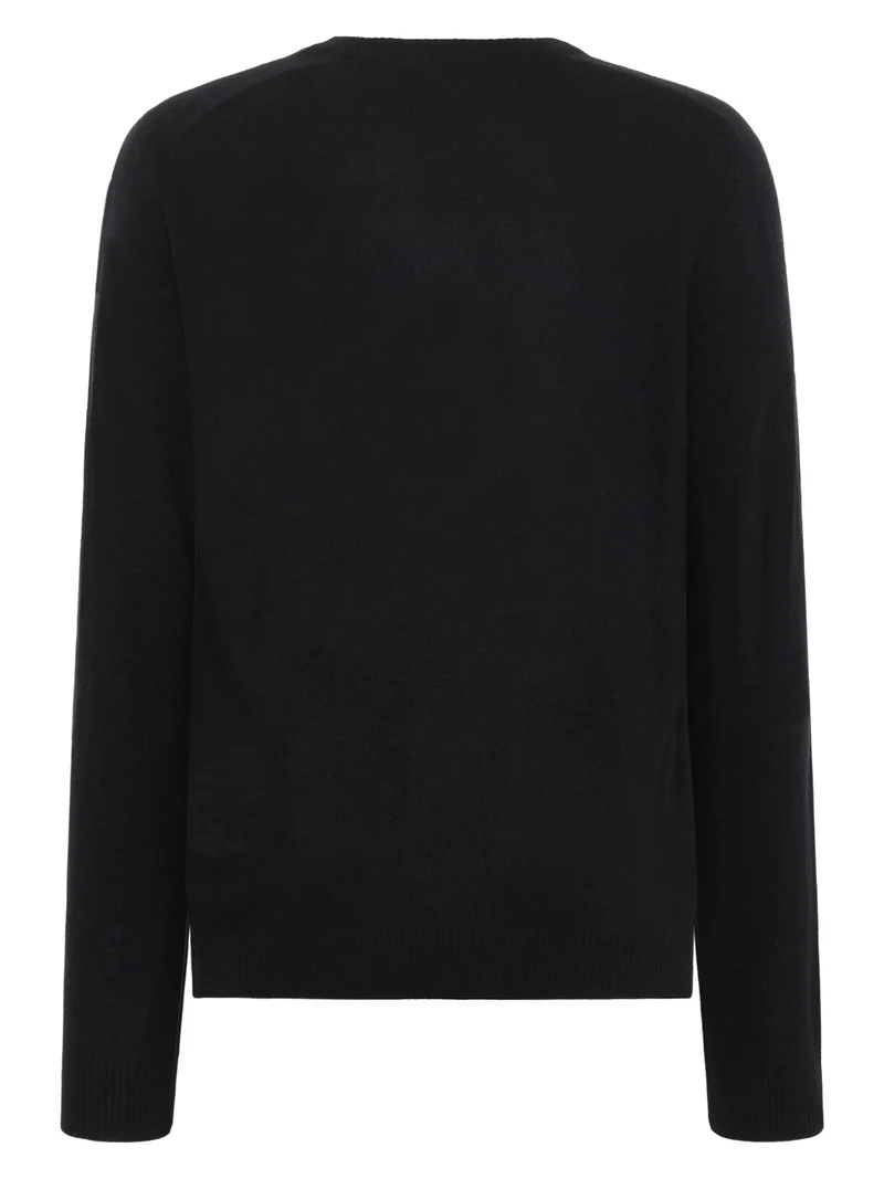 KNOWLEDGE COTTON APPAREL Lambswool Crew Neck Rws black jet