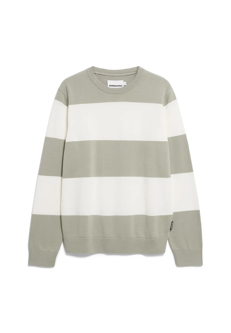 ARMEDANGELS Loukaa Stripes seagreen-light oatmilk