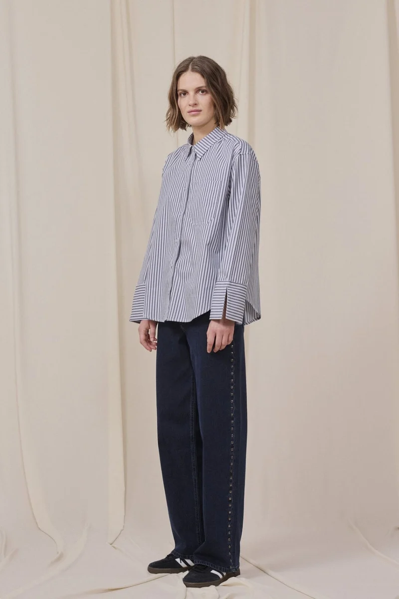 Modström - Laineymd Shirt 58078 - 13055 Delicate Blue Stripe