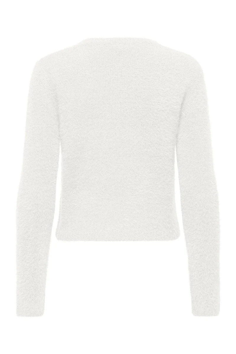 Only - Onlkerry Piumo Ls O-Neck Cc Knt - 5100868 Cloud Dancer