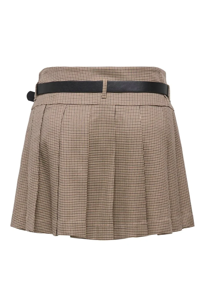 Only - Onlhollis Belt Check Skirt Tlr - 5066070 Amphora Slate Black & Black