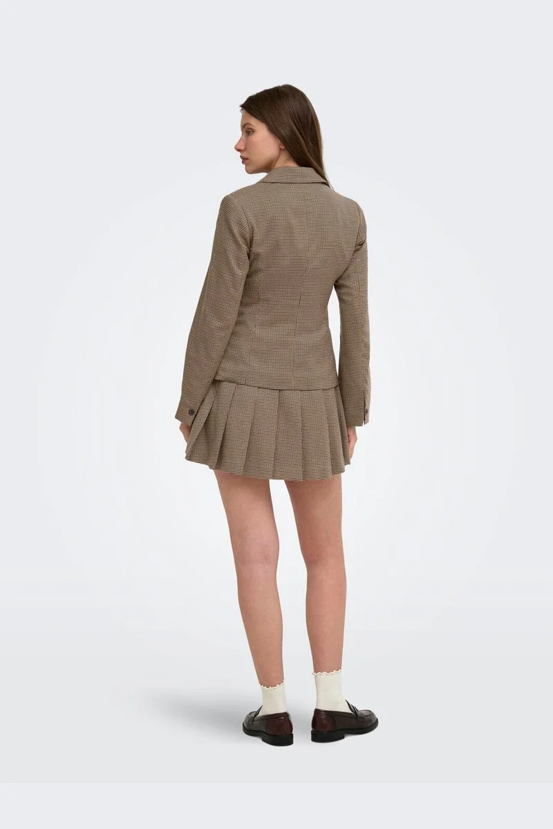 Only - Onlhollis Belt Check Skirt Tlr - 5066070 Amphora Slate Black & Black