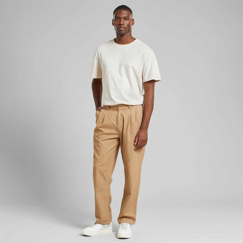 DEDICATED Pants Vallen Canvas Kelp Beige kelp