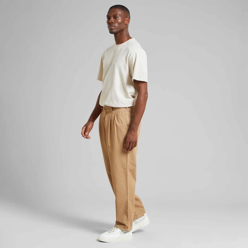 DEDICATED Pants Vallen Canvas Kelp Beige kelp