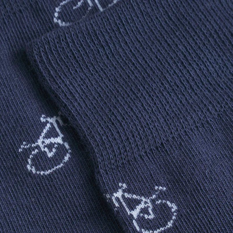 DEDICATED Socks Sigtuna Bike Pattern Navy