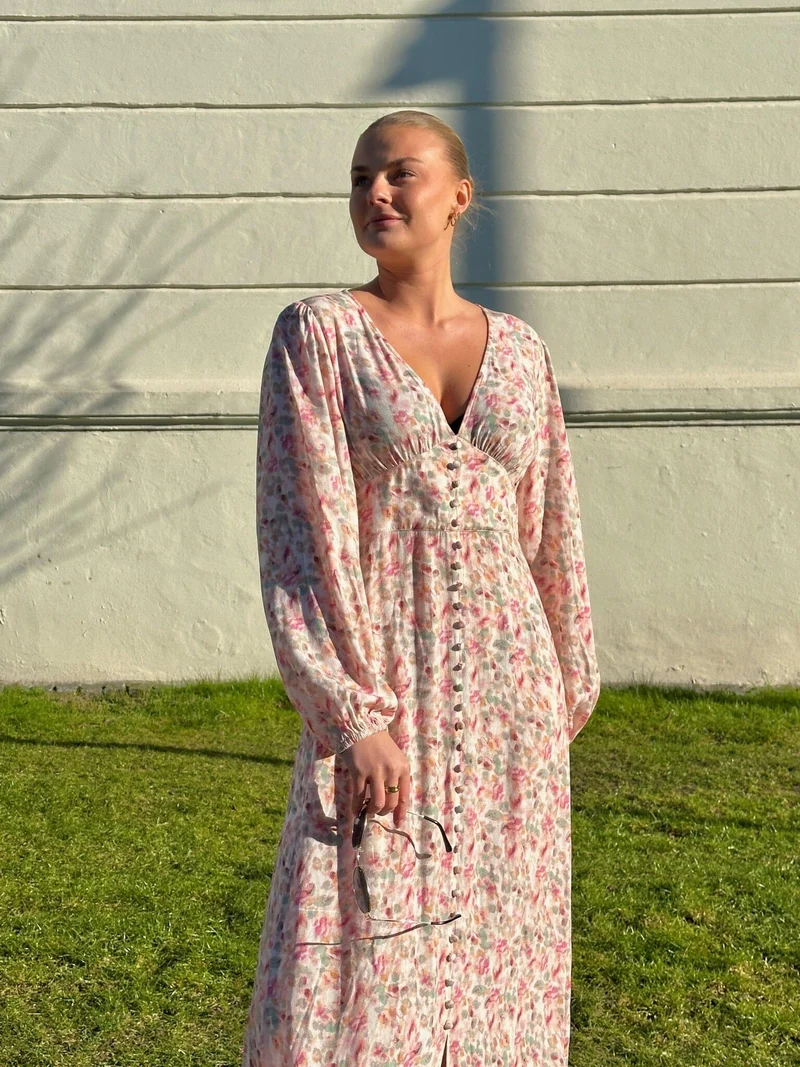 Noella - Lilith Maxi Dress 14160005 - 1389 - Cinthia Pink Print
