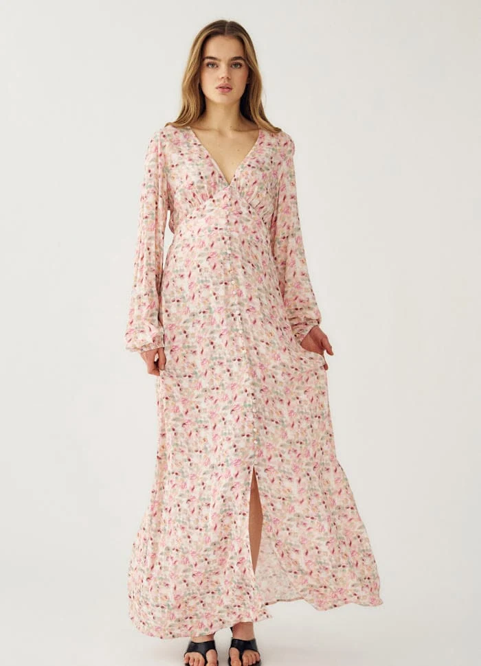Noella - Lilith Maxi Dress 14160005 - 1389 - Cinthia Pink Print