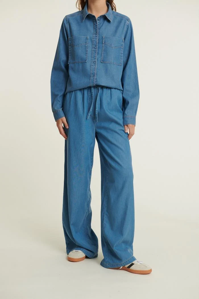 BASIC APPAREL Bine Wide Pant light blue