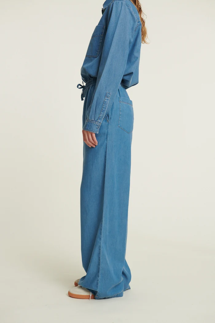 BASIC APPAREL Bine Wide Pant light blue
