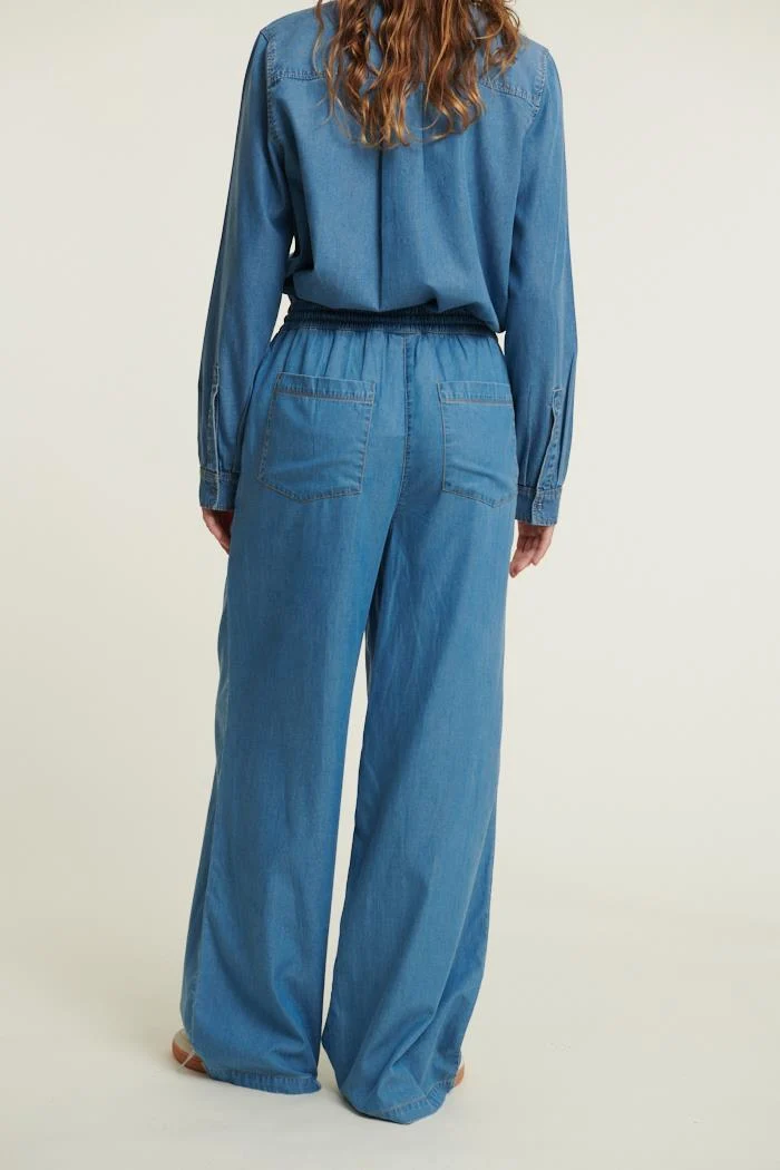 BASIC APPAREL Bine Wide Pant light blue