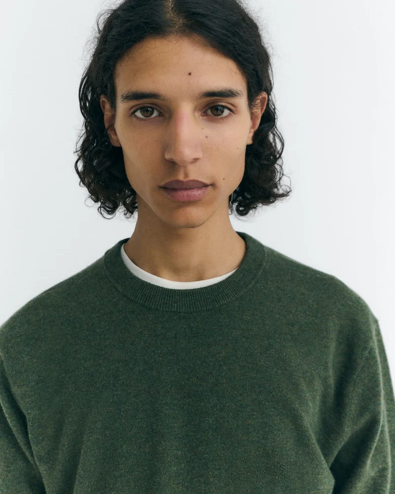 THINKING MU Dark Green Lucien Knitted Sweater green