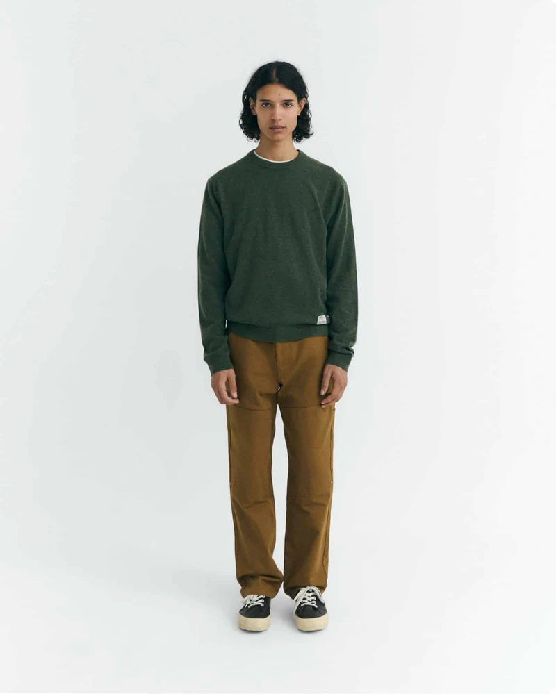 THINKING MU Dark Green Lucien Knitted Sweater green