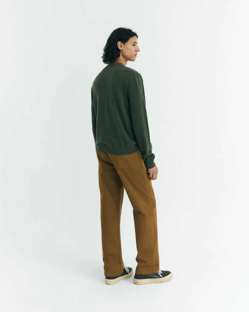 THINKING MU Dark Green Lucien Knitted Sweater green